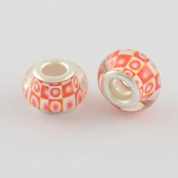 Dětské navlékací korálky Korálek lososové kostky akryl - TOPBEADS