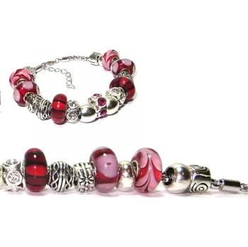 Korálek Náramek s korálky BOGI TOPBEADS BURGUNDY