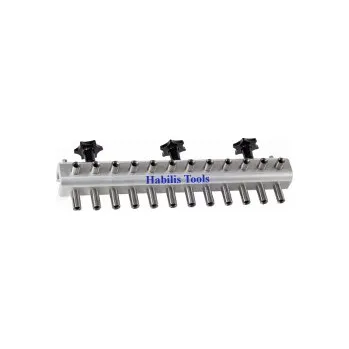 Vrtací (kolíkovací) přípravek do hrany 400 mm - 2x 12 pouzder