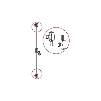 Dveřní kování Panikové kování Kit PUSH-PAD, 2-bodový černý RAL 9005 horizontální západky (8989)