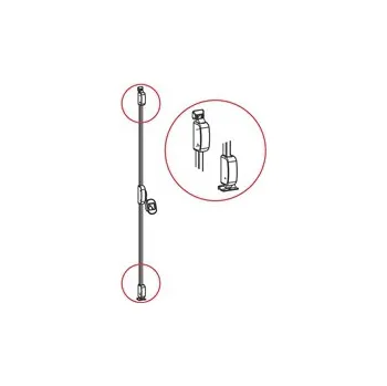 Dveřní kování Panikové kování Kit PUSH-PAD, 2-bodový šedý RAL 7040 vertikální západky (8989)