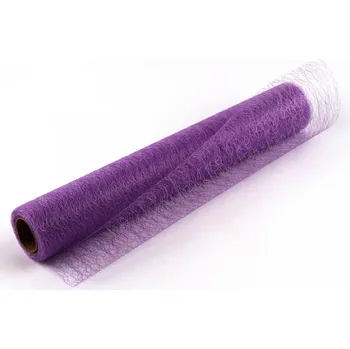 Stuha Dekorativní tkanina Fibre 39cm x 9,1m SV. FIALOVÁ