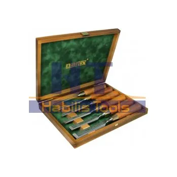 Dláto SADA plochých dlát NAREX PREMIUM leštěné - 6 ks (dřevěná krabice)