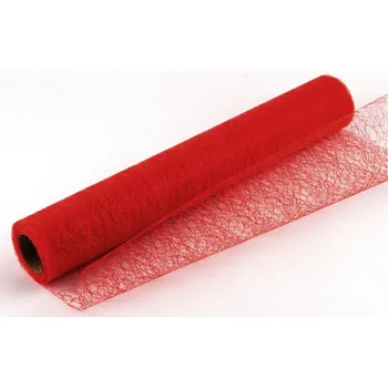 Stuha Dekorativní tkanina Fibre 39cm x 9,1m ORANŽOVOČERVENÁ