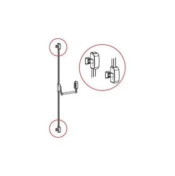Dveřní kování Panikové kování Kit MODULÁR, 2-bodový černý 1150 mm horizontální západky