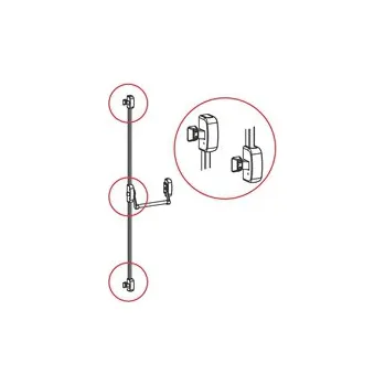 Dveřní kování Panikové kování Kit MODULÁR, 3-bodový bílý 1150 mm horizontální západky