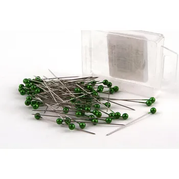 Svatební dekorace Dekorační špendlík do klopy 55mm zelený