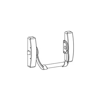 Dveřní kování Panikové kování Kit UNIVERSAL, 1-bodový šedý 1450 mm (náhrada FAB 89, ISEO BASE, CISA PRESTIGE, NEW EUROPA, FAST, VACHETTA PREMIUM, TESA UNIVERSAL a SAVIO BERNINI)