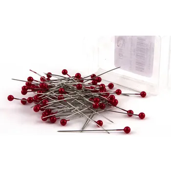 Svatební dekorace Dekorační špendlík do klopy 55mm červený