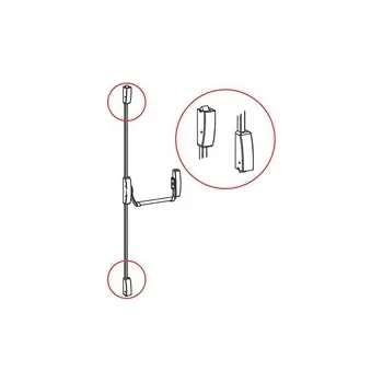 Dveřní kování Panikové kování Kit UNIVERSAL, 2-bodový bílý 1150 mm vetrikální západky (náhrada FAB 89, ISEO BASE, CISA PRESTIGE, NEW EUROPA, FAST, VACHETTA PREMIUM, TESA UNIVERSAL a SAVIO BERNINI)