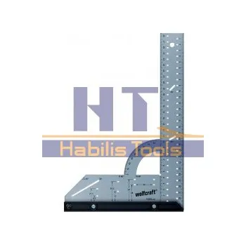 Úhloměr Úhelník WOLFCRAFT univerzální příložný s otvory a úhloměrem - 500 mm