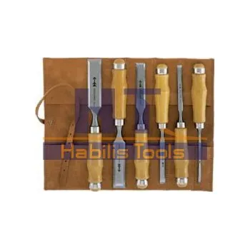 Dláto SADA truhlářských dlát PFEIL - 6 ks (kožený obal)