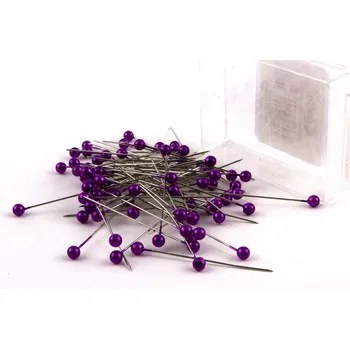 Svatební dekorace Dekorační špendlík do klopy 55mm fialový