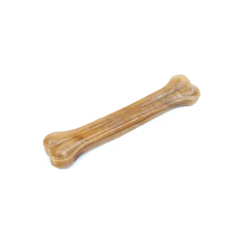 Pamlsek pro psa Lisovaná kost z buvolí kůže, 20 cm, přírodní pamlsek