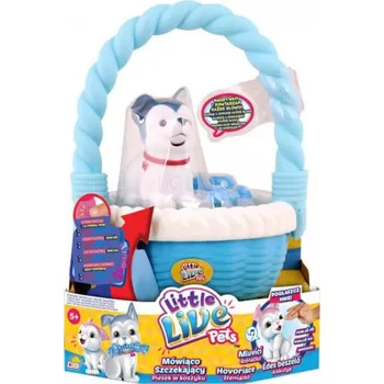 Figurka Little Live Pets mluvící štěňátko v koši