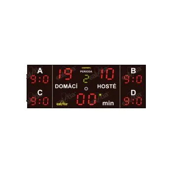DERBY® Cinque 19P/Q4 - fotbal, světelná tabule/časomíra, 5x skóre, 250x100cm