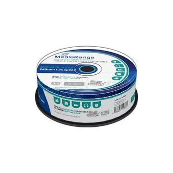 Optické médium DVD+R Mediarange 8,5GB 25cake 8x DoubleLayer Printable MR474
