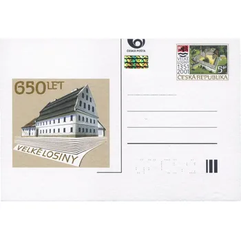 Poštovní známka Česká pošta (2001) CDV 67 ** - Velké Losiny - 650. výročí založení