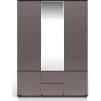Šatní skříň BRW Fini SZF5D2S/21/15 šedý wolfram