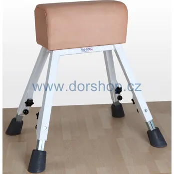 Gymnastický kůň Gymnastická koza DOR-SPORT, potah kůže, ocelová stavitelná konstrukce