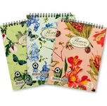 Pigna Nature Flowers A6 kroužkový, čtverečkovaný