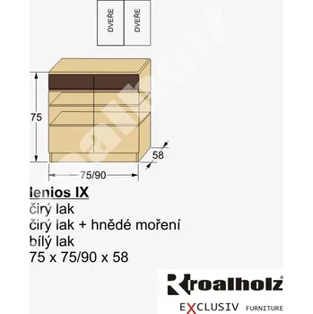 Ložnicová sestava dvířková komoda z masivu LENIOS IX MAX (dvířková komoda masiv do ložnice LENIOS IX MAX)