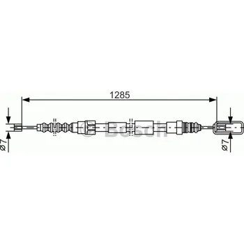 Lanko parkovací brzdy BOSCH (BO 1987477155) Renault, tažné lanko parkovací brzdy