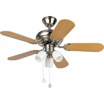 Stropní ventilátor Faro Medas 33309 buk/matný nikl