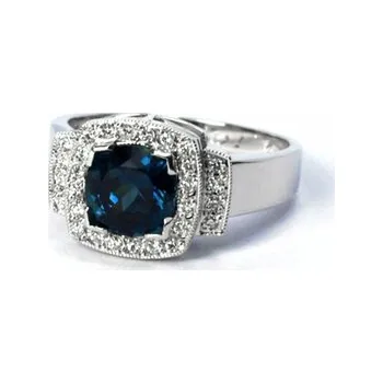 Prsten Luxusní zásnubní prsten s přírodním modrým safírem 585/4,59 gr J-18368-12 POŠTOVNÉ ZDARMA! (18368-12)