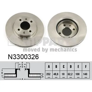 Brzdový kotouč Nipparts (NI N3300326)