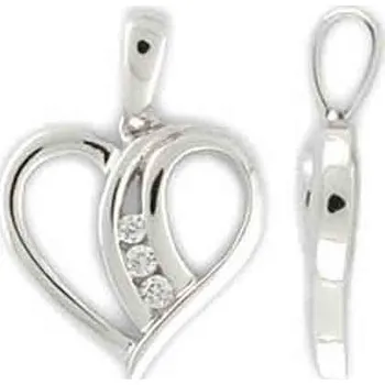 Přívěsek Přívěsek s diamantem, bílé zlato brilianty ve tvaru srdíčka 585/1,15 gr 3870083 (3870083)