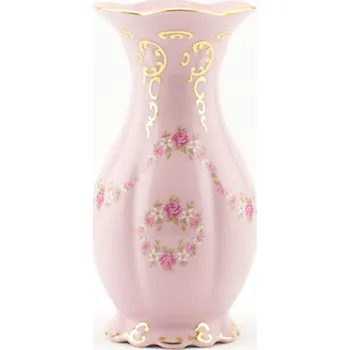 Váza Váza Diana 20 cm, růžový porcelán, kytičky, Leander