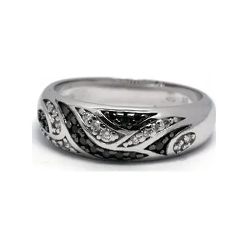 Prsten Luxusní zásnubní diamantový prsten černé diamanty 585/4,69 gr J-21073-12 POŠTOVNÉ ZDARMA! (21073-12)