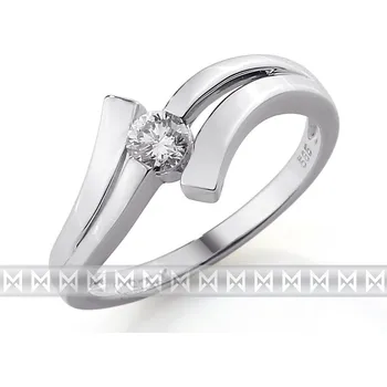 Prsten Klenoty Budín Luxusní zásnubní diamantový prsten z bílého zlata 1/0,09 ct 585/1,90 gr 3860107 (Klenoty Budín Luxusní zásnubní diamantový prsten z bílého zlata 1/0,09 ct 585/1,90 gr 3860107)