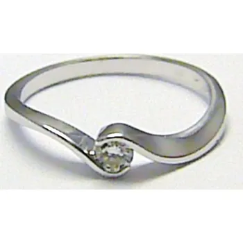 Prsten Klenoty Budín Zlatý zásnubní prsten s přírodním diamantem 585/1,72 gr D001 (Klenoty Budín Zlatý zásnubní prsten s přírodním diamantem 585/1,72 gr D001)