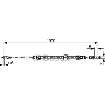 Lanko parkovací brzdy BOSCH (BO 1987482131) tažné lanko parkovací brzdy