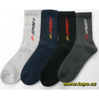 Pánské ponožky Ponožky T85 froté K-Sport, velikost 24-25, bílá