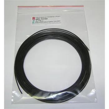 3D tisk Pro3D tisková struna ABS, 1,75mm, černá - METRÁŽ - cena za 1m ( ABS filament black )