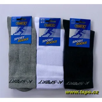 Ponožky K-sport, velikost 26-27, bílá