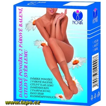 Dámské ponožky A09 Jemné ponožky, velikost 27, hnědá