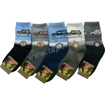 Dětské termoprádlo Ponožky froté auto, velikost 18-20/27-30, mix