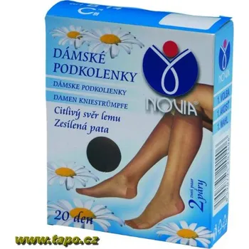 Dámské ponožky B14 Podkolenky Novia, velikost 27, hnědá