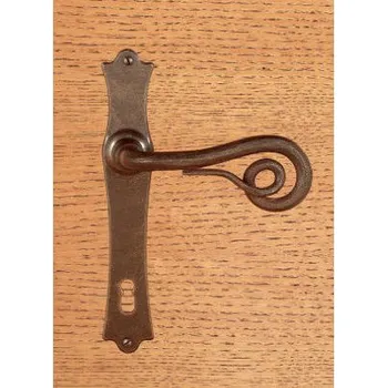 Dveřní kování M&T FM 370.N72 kovaná klika se štítkem pro dozický zámek 72 mm