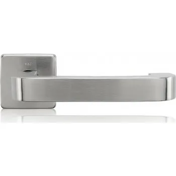 Dveřní kování M&T Dveřní klika Techno na čtvercové rozetě, Economy nerez NRz, cylindrické