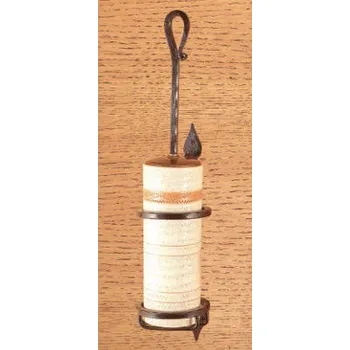 Sada koupelnových doplňků M&T FT 327 Kovaný držák na WC štětku s keramickou nádobou