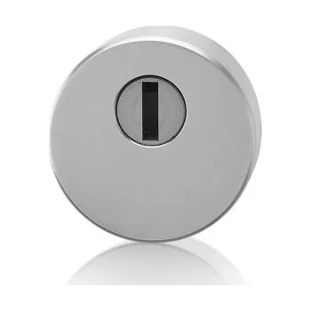 Dveřní kování M&T Bezpečnostní rozeta Ř 54 mm, NRz nerez ocel, pro tl. dveří 84-90 mm