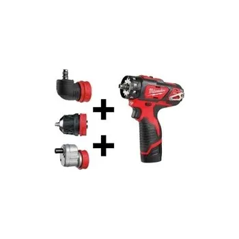 Dílna Milwaukee M12 BDDX Set-202C - Aku multi vrtačka/šroubovák 12 V / 2.0 Ah