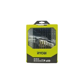 Příslušenství k nářadí RYOBI RAK69MIX - Sada vrtáků a šroubovacích bitů (69 ks)