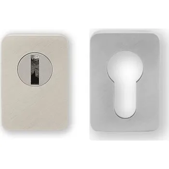 Dveřní kování M&T Rozety 33×49&nbsp;mm, NRz nerez ocel, cylindrické s překrytkou