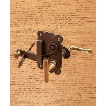 Dveřní kování M&T FM 250 Dveřní západka s pružinou a mosaznou klikou